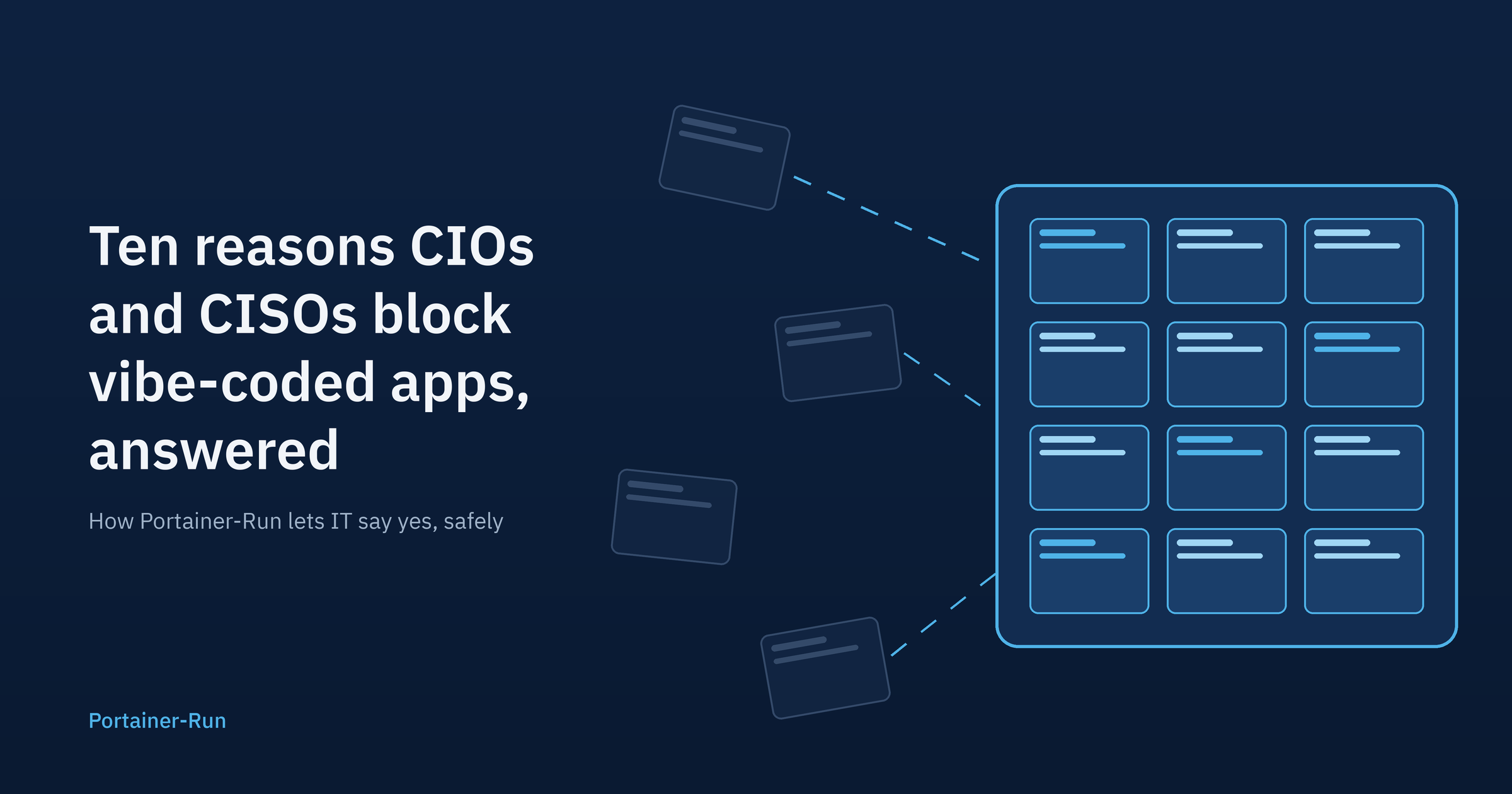 Ten reasons CIOs and CISOs block vibe-coded apps, answered